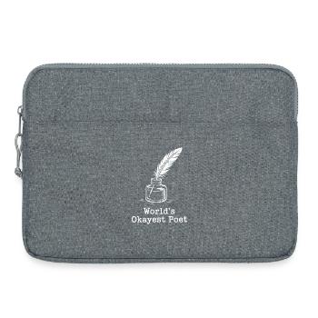 Okayest Poet Ink Bottle - Laptop bag 15" - heather grey - Front