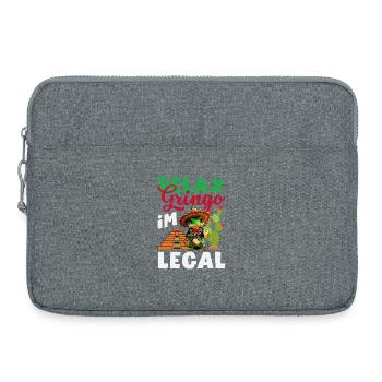 Fierté du Mexique & Maison Drapeau du Mexique - Sacoche pour ordinateur portable 15 pouces - gris chiné - Devant