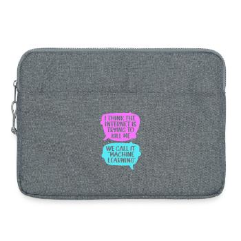 GPT Programmierer Coder - Laptoptasche 15" - Grau meliert - Vorne