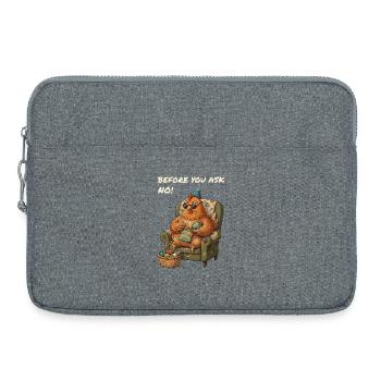 Funny Saying Chicken Crochets - Laptop bag 15" - heather grey - Front