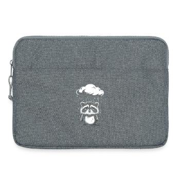 Raccoon in the Rain - Funny Retro Motif - Laptop bag 15" - heather grey - Front