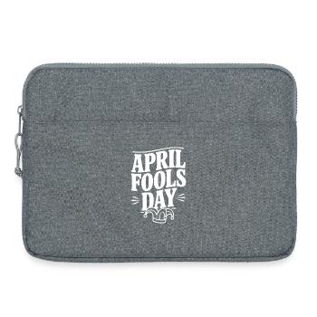 April Fools Day - Laptop bag 15" - heather grey - Front
