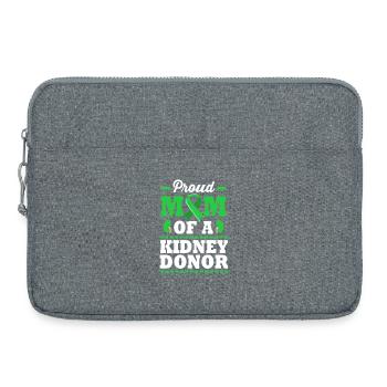 Nierenspender Transplantation Organspende - Laptoptasche 15" - Grau meliert - Vorne