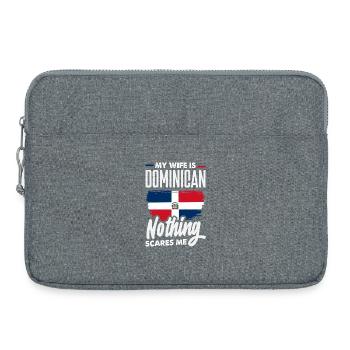 Drapeau de la République dominicaine Dom Rep Pride - Sacoche pour ordinateur portable 15 pouces - gris chiné - Devant