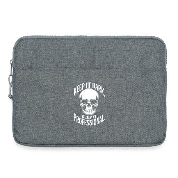 Dark Skull Pro : Restez professionnel - Sacoche pour ordinateur portable 15 pouces - gris chiné - Devant