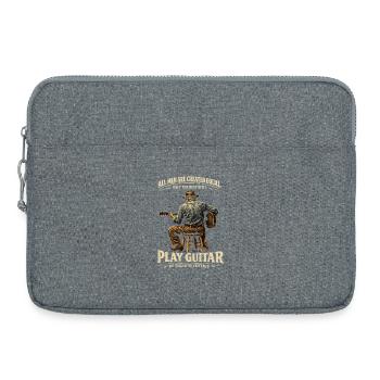 Gitarre und Leidenschaft: Am besten mit 70 - Laptoptasche 15" - Grau meliert - Vorne