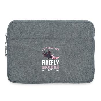 J’adore mon Luciole Axolotl - Sacoche pour ordinateur portable 15 pouces - gris chiné - Devant