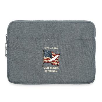 250 Jahre Freiheit USA Eagle Patriotic - Laptoptasche 15" - Grau meliert - Vorne