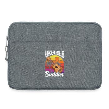 Retro Ukulele Buddies Vintage Hawaii Musiker - Laptoptasche 15" - Grau meliert - Vorne