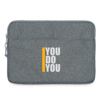 You Do You Funny Self-Confidence Freedom Logo - Laptop bag 15" - heather grey - Front