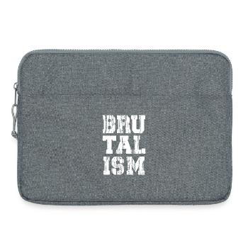 Brutalismus Distressed and Bold Typography T-Shirt - Laptoptasche 15" - Grau meliert - Vorne