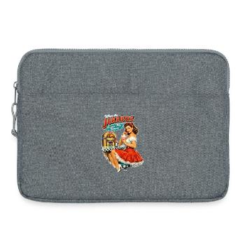 Pin-up des années 50 dans un diner : Là où le jukebox connaît mon nom - Sacoche pour ordinateur portable 15 pouces - gris chiné - Devant
