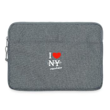 Ich liebe Mannheim - I love Mannheim - Laptoptasche 15" - Grau meliert - Vorne