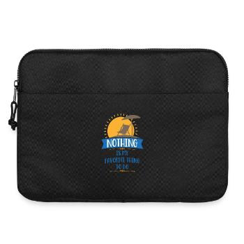 Lieblingsbeschäftigung Strand: Nichts - Laptoptasche 15" - Schwarz - Vorne