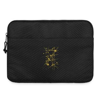 Geometrisches Goldnetz Muster - Laptoptasche 15" - Schwarz - Vorne