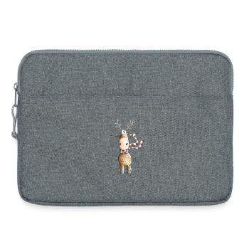 Witziges Rentier I Weihnachten Fun Comic Geschenk - Laptoptasche 15" - Grau meliert - Vorne