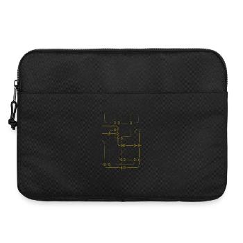 Schaltkreislinien Muster - Laptoptasche 15" - Schwarz - Vorne
