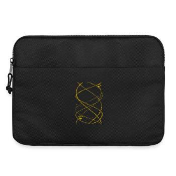 Goldene Spirallinien - Laptoptasche 15" - Schwarz - Vorne