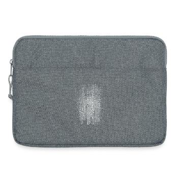 Datenregen-Muster - Laptoptasche 15" - Grau meliert - Vorne