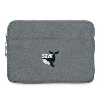 Wal rettet Meeresrettung - Laptoptasche 15" - Grau meliert - Vorne