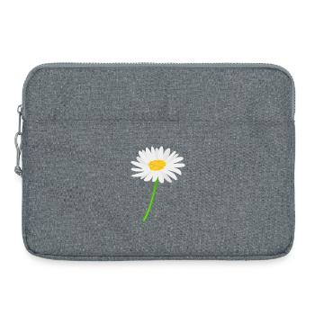 Blume Gänseblümchen mit Stiel - Laptoptasche 15" - Grau meliert - Vorne