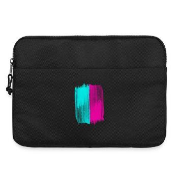 Pink And Turquoise Trend Colors Acrylic Paint - Laptop bag 15" - black - Front