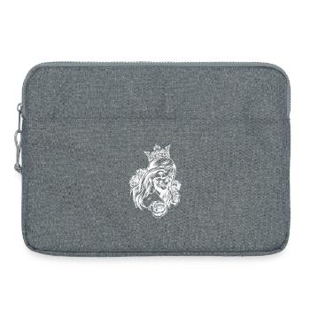 Tête de Reine (motif de partenaire) - Sacoche pour ordinateur portable 15 pouces - gris chiné - Devant