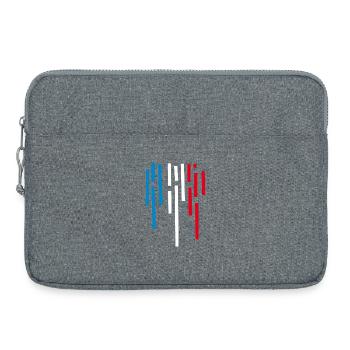 Frankreich Flagge - Laptoptasche 15" - Grau meliert - Vorne