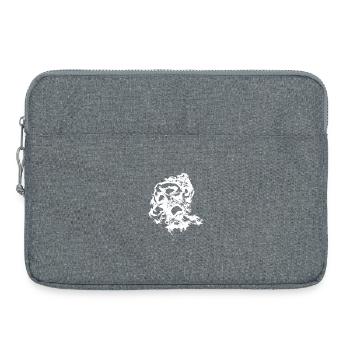 Gesicht weiß - Laptoptasche 15" - Grau meliert - Vorne