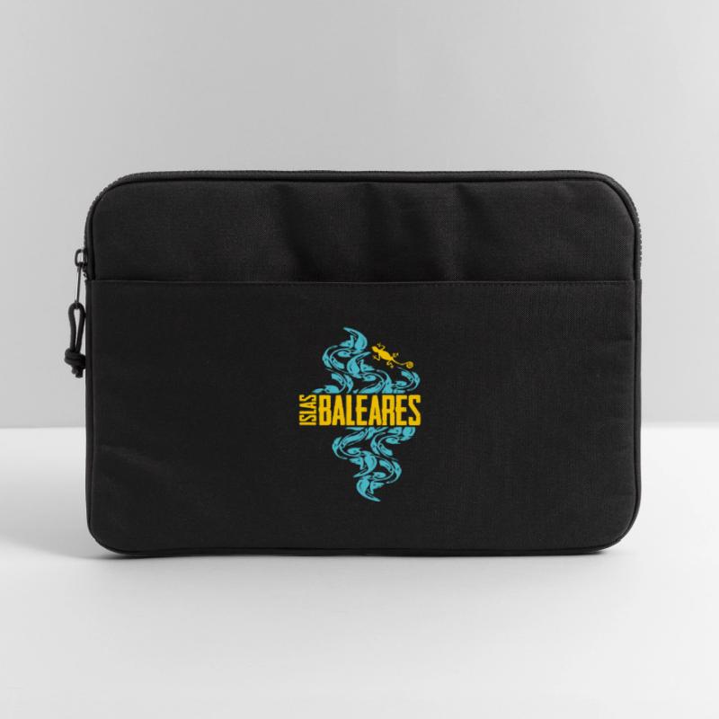 Balearic Islands Waves Pattern Laptop bag 15"