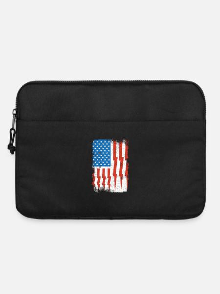 Elektriker US Flagge - Laptoptasche 15" - Schwarz