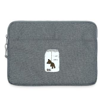 I hate cuddlIng - Laptop bag 15" - heather grey - Front