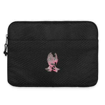 Torn Pink Watercolor Portrait - Laptop bag 15" - black - Front