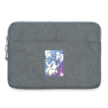 fantômes d'halloween - Sacoche pour ordinateur portable 15 pouces - gris chiné - Devant