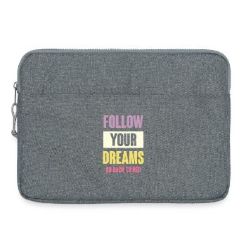 Follow Your Dreams - Go Back To Bed - Laptop bag 15" - heather grey - Front