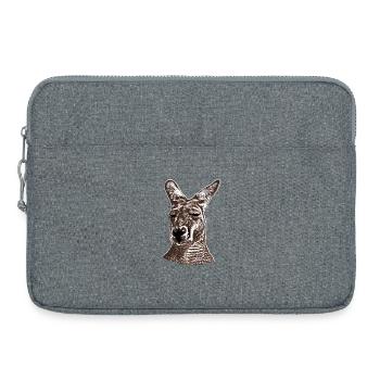 Kängurukopf - Laptoptasche 15" - Grau meliert - Vorne