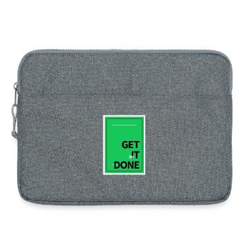 Motivation Get It Done Text Design - Laptop bag 15" - heather grey - Front
