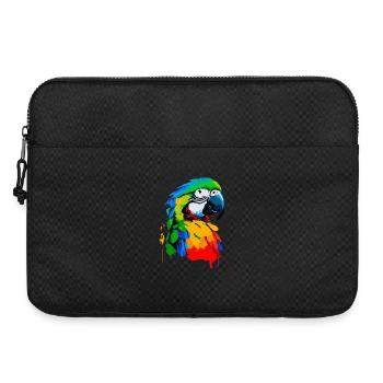 Peinture à l’huile d’un perroquet coloré - Sacoche pour ordinateur portable 15 pouces - noir - Devant