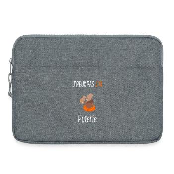 J'peux pas j'ai Poterie - Sacoche pour ordinateur portable 15 pouces - gris chiné - Devant
