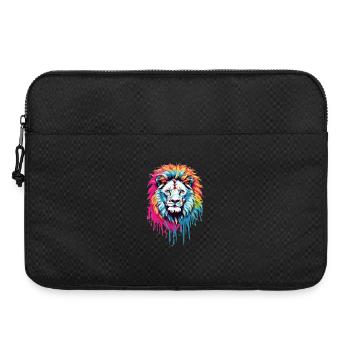 Tête de lion colorée - Sacoche pour ordinateur portable 15 pouces - noir - Devant