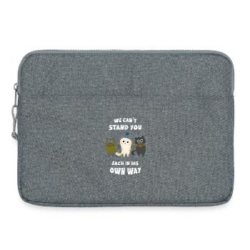 Three ignorant cats - Laptop bag 15" - heather grey - Front