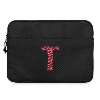 Lettre T - tshirt bisous - Sacoche pour ordinateur portable 15 pouces - noir - Devant