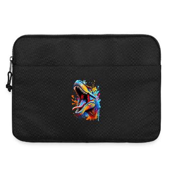 T-Rex Farbenfroh - Tyrannosaurus Rex Dinosaurier - Laptoptasche 15" - Schwarz - Vorne