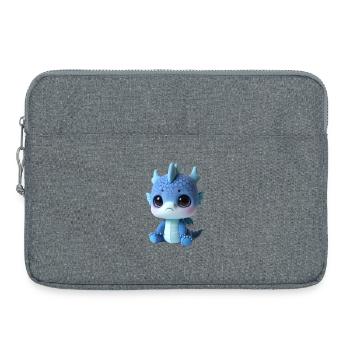Cute Dragon Plush Charm - Laptop bag 15" - heather grey - Front