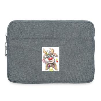 Humorvoller Rentier Cartoon Design - Laptoptasche 15" - Grau meliert - Vorne
