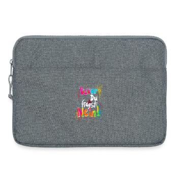 Bevor Du fragst: NEIN! - Laptoptasche 15" - Grau meliert - Vorne