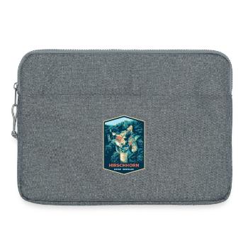 Illustration Schloss Hirschhorn, Deutschland - Laptoptasche 15" - Grau meliert - Vorne