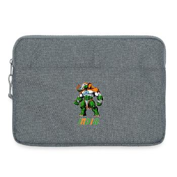 Motif du drapeau indien en forme d'éléphant - Sacoche pour ordinateur portable 15 pouces - gris chiné - Devant