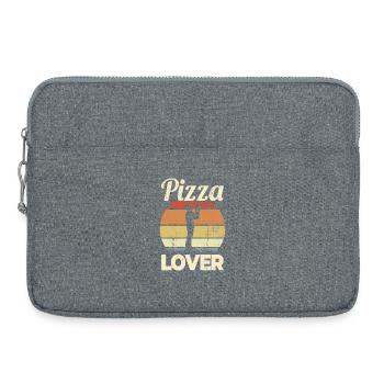 Mangeur de pizza - Sacoche pour ordinateur portable 15 pouces - gris chiné - Devant