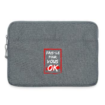 Motif Affirmatif Avec Style Énergique - Sacoche pour ordinateur portable 15 pouces - gris chiné - Devant